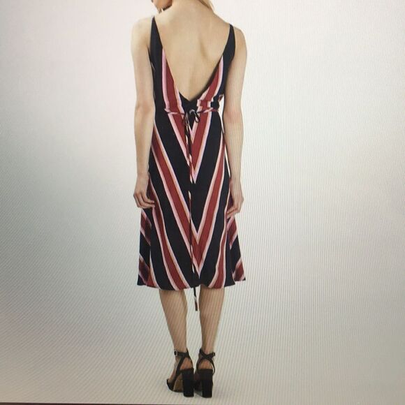 Topshop Stripe Midi Wrap Slip Dress - Picture 4 of 8